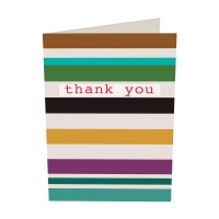 Striped Pack of 10 Thank You Cards By Caroline Gardner